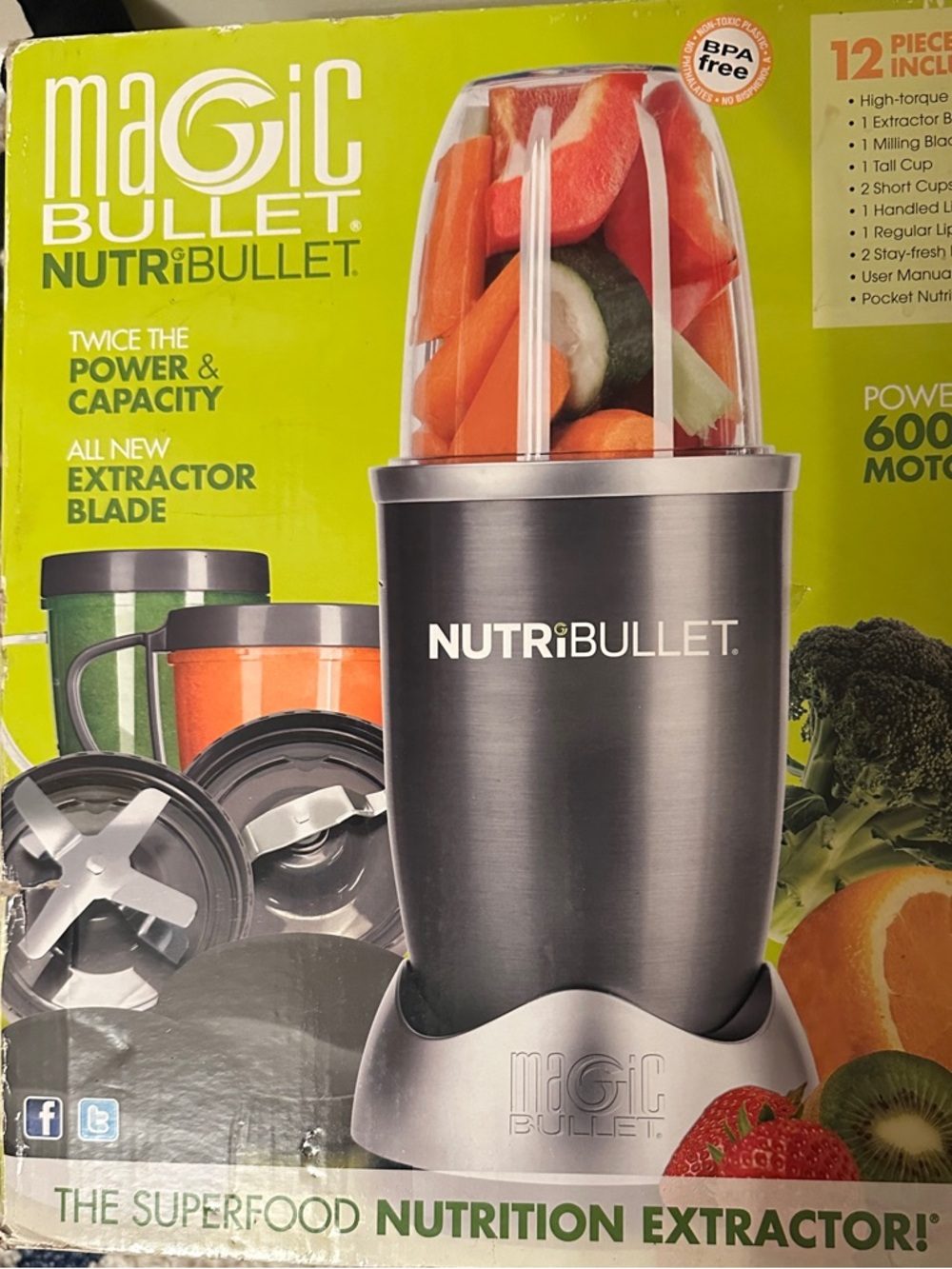 Nutra bullet 12 piece smoke free home